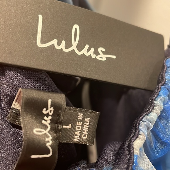 Lulu’s Bloom Wildly Navy Formal Maxi Dress NWT - Picture 4 of 7